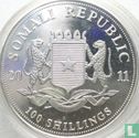 Somalië 100 shillings 2011 (kleurloos) "Elephant" - Afbeelding 1