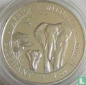 Somalie 100 shillings 2015 (argent - non coloré) "Elephant" - Image 2