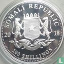 Somalia 100 shillings 2018 (silver - colourless) "Elephant" - Image 1