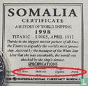 Somalia 250 shillings 1998 (PROOF) "Titanic sinks" - Image 3