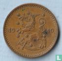Finland 1 markka 1940 (copper) - Image 1