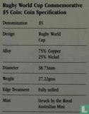 Nouvelle-Zélande 5 dollars 1991 "Rugby World Cup" - Image 3