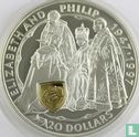 Nieuw-Zeeland 20 dollars 1997 (PROOF) "50th Wedding Anniversary of Queen Elizabeth II and Prince Philip" - Afbeelding 2