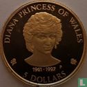 Cook Islands 5 dollars 1997 (PROOF) "Death of Princess Diana" - Image 2