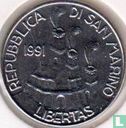 San Marino 100 lire 1991 "Garibaldi 1849" - Afbeelding 1