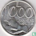 San Marino 1000 lire 1991 "Eternal freedom" - Afbeelding 2