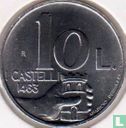 San Marino 10 lire 1991 "The castles 1463" - Afbeelding 2
