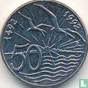 San Marino 50 lire 1992 "500th anniversary Discovery of America" - Afbeelding 1