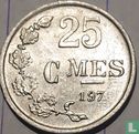 Luxemburg 25 centimes 1970 (misslag)