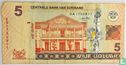 Suriname 5 Dollars 2010 - Image 1