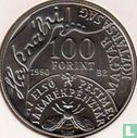 Hongarije 100 forint 1990 "150th anniversary of savings bank - András Fáy" - Afbeelding 1
