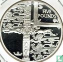Alderney 5 pounds 2002 (PROOF) "50th anniversary Accession of Queen Elizabeth II" - Image 2