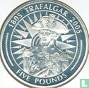 Gibraltar 5 pounds 2005 (PROOF - zilver) "200th anniversary of the Battle of Trafalgar - Admiral Nelson" - Afbeelding 2