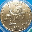 États-Unis ¼ dollar 2001 (D - plaqué or) "New York" - Image 1