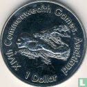 Nieuw-Zeeland 1 dollar 1989 "1990 Commonwealth Games - Swimmer" - Afbeelding 2