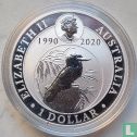 Australia 1 dollar 2020 (colourless - without privy mark) "30th anniversary Australian kookaburra bullion coin series" - Image 1