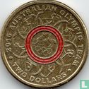 Australië 2 dollars 2016 (roodgekleurd) "Australian olympic team" - Afbeelding 2