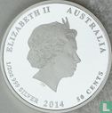 Australië 50 cents 2014 (type 1 - kleurloos) "Year of the Horse" - Afbeelding 1