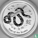 Australië 1 dollar 2013 (type 1 - kleurloos - zonder privy merk) "Year of the Snake" - Afbeelding 2