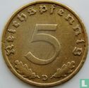 Duitse Rijk 5 reichspfennig 1936 (hakenkruis - D) - Afbeelding 2
