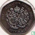 Guernsey 50 Pence 2003 "50 years Coronation of Queen Elizabeth II - Monogram" - Bild 2