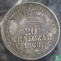 Hongarije 20 krajczar 1869 (GYF) - Afbeelding 1