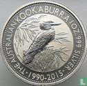 Australië 1 dollar 2015 (kleurloos - zonder privy merk) "25th anniversary Australian kookaburra bullion coin series" - Afbeelding 2