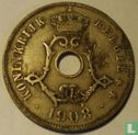 Belgique 25 centimes 1908 (NLD) - Image 1