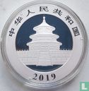 China 10 yuan 2019 (zilver - kleurloos) "Panda" - Afbeelding 1
