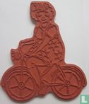 Dame op fiets