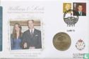 Alderney 5 pounds 2010 (Numisbrief) "Engagement of Prince William and Catherine Middleton"
