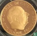 Frankreich 1 Franc 1988 (PP - Gold) "30th anniversary of the Fifth Republic" - Bild 2