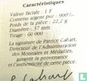 Frankreich 1 Franc 1988 (PP - Silber) "30th anniversary of the Fifth Republic" - Bild 3