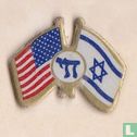Vlaggen Verenigde Staten en Israël - Afbeelding 1