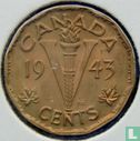 Canada 5 cents 1943 "Supporting the war effort" - Image 1