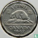 Canada 5 cents 1947 (rien après l'année) - Image 1