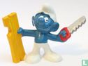Handyman Smurf with saw and plank  - Image 1