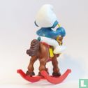 Smurf on rocking horse - Image 2