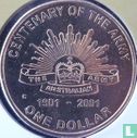 Australie 1 dollar 2001 (C - IRB espacé) "Centenary of the Australian Army" - Image 2
