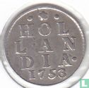 Holland 1 duit 1753 (silver) - Image 1