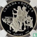 Canada 1 dollar 1990 (PROOF) "300th anniversary of Henry Kelsey's exploration of the Canadian Prairies" - Afbeelding 1