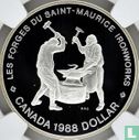 Canada 1 dollar 1988 (PROOF) "250th anniversary of Saint Maurice Ironworks" - Afbeelding 1