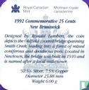 Kanada 25 Cent 1992 (PP) "125th anniversary of the Canadian Confederation - New Brunswick" - Bild 3