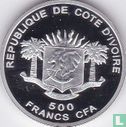 Ivoorkust 500 francs 2008 (PROOF) "Lighthouse of Alexandria" - Afbeelding 2
