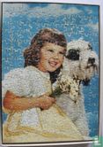 Meisje met hond en bloemen - Afbeelding 2