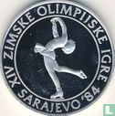 Yugoslavia 100 dinara 1983 (PROOF) "1984 Winter Olympics - Figure skating" - Image 2