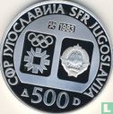 Jugoslawien 500 Dinara 1983 (PP) "1984 Winter Olympics - Biathlon" - Bild 1