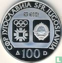 Joegoslavië 100 dinara 1984 (PROOF) "1984 Winter Olympics - Speed skating" - Afbeelding 1