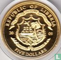 Liberia 5 dollars 2009 (PROOF - verguld) "Barack Obama" - Afbeelding 1