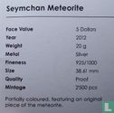 Cookeilanden 5 dollars 2012 (PROOF) "Seymchan meteorite" - Afbeelding 3